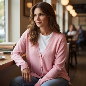 J. Jill Soft Pink Women's Three-Button Cardigan Sweater XL